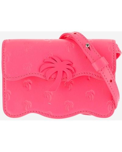 Palm Angels Palm Beach Micro Embossed Leather Bag - Pink