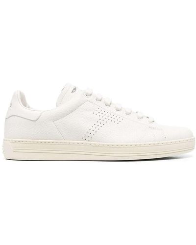 Tom Ford Warwick Leather Trainer - White