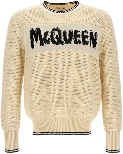 Alexander McQueen Logo Sweater Sweater, Cardigans - White