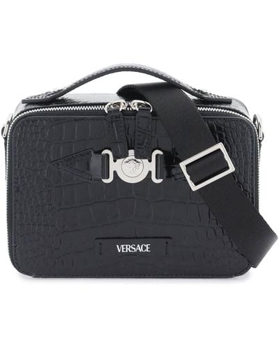 Versace 'medusa biggie' Messengaer Bag - Black