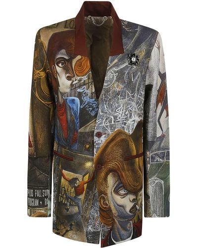 Charles Jeffrey Teddy Suit Jacket - Gray