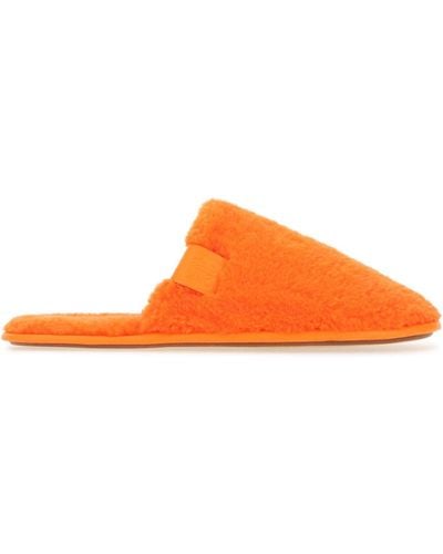 Loewe Fluo Pile Slippers - Orange