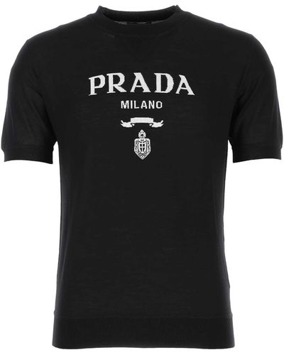 Prada Wool T-Shirt - Black