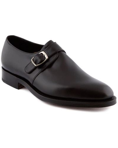 Edward Green Black Calf Monk Strap Shoe
