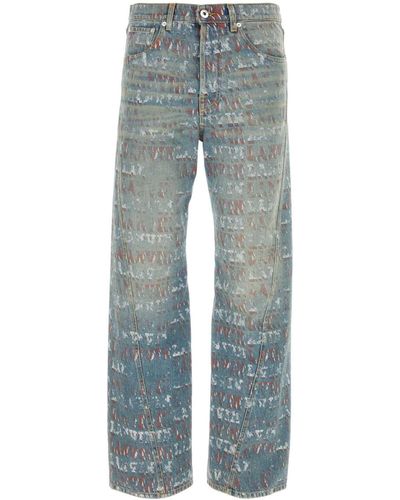 Lanvin Printed Denim X Future Jeans - Blue