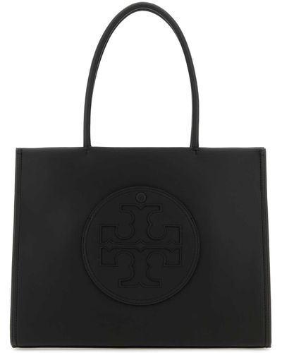 Tory Burch Synthetic Leather Ella Bio Small Shopping Bag - Black