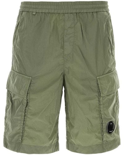C.P. Company Sage Nylon Bermuda Shorts - Green