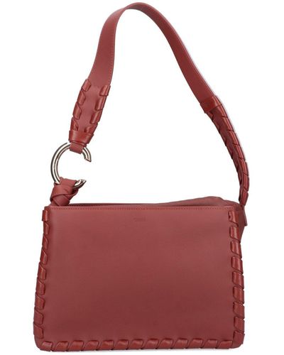 Chloé Mate Multi-Gusset Shoulder Bag - Red