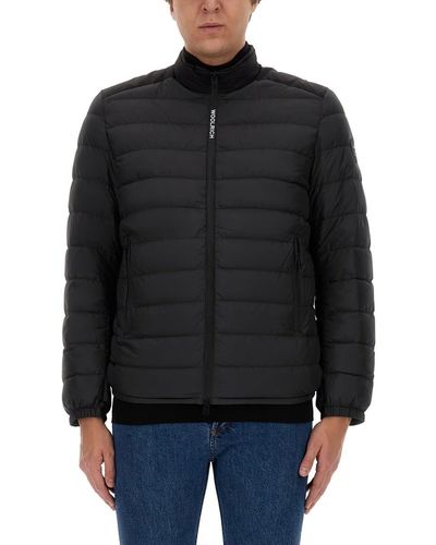Woolrich Jacket With Logo - Black