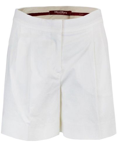 Max Mara High Waist Shorts - White