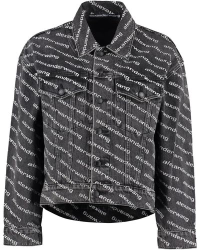 Alexander Wang Printed Denim Jacket - Black