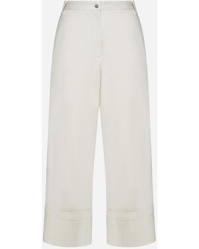 Moncler Genius Flared Cropped Jeans - White