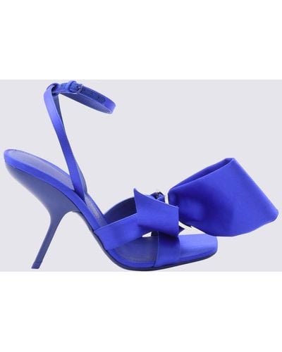 Ferragamo Electric Blue Satin Helena Court Shoes