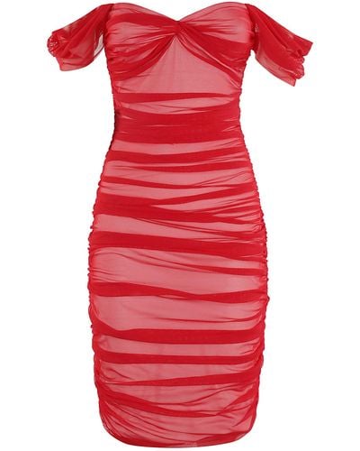 Norma Kamali Walter Dress To Knee W - Red