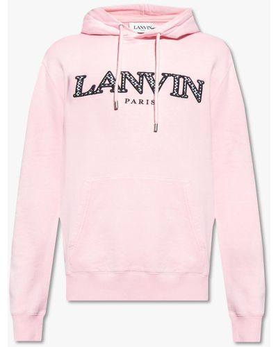 Lanvin Hoodie With Logo - Pink