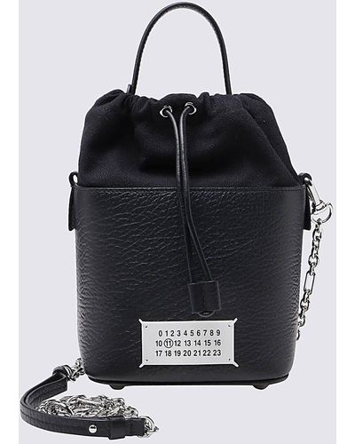 Maison Margiela Leather 5Ac Bucket Bag - Black