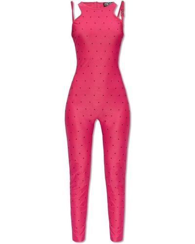 Versace Jumpsuit With Shoulder Straps - Pink