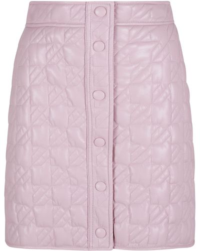MSGM Quilted Buttoned Skirt - Pink