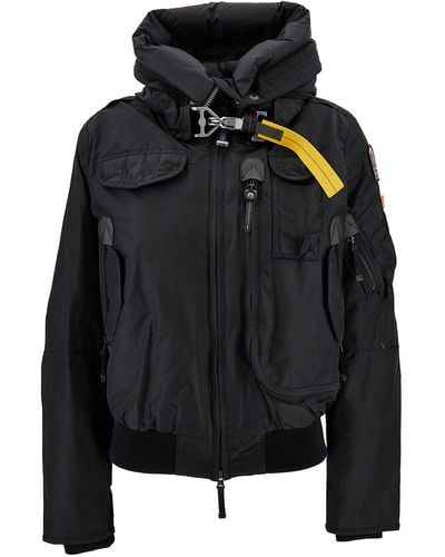 Parajumpers Down Jacket With Hood And Maxi Buckle - Black