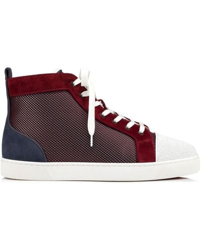 Christian Louboutin Louis High-top Sneaker In Color Leather - Purple