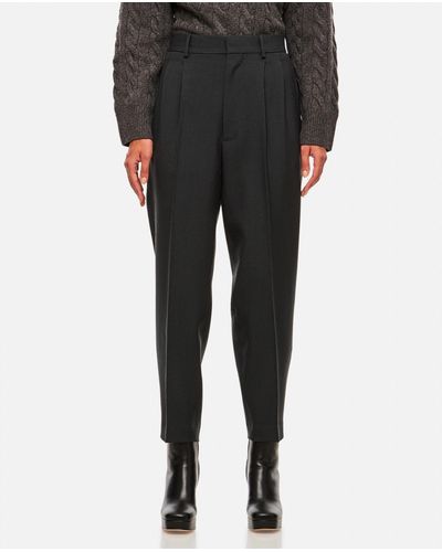 Quira Wool Tailored Pants - Black