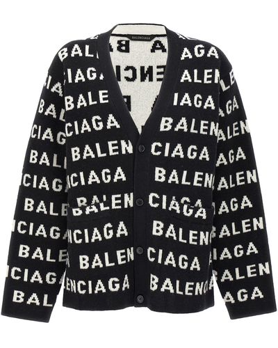 Balenciaga oversized discount logo cardigan