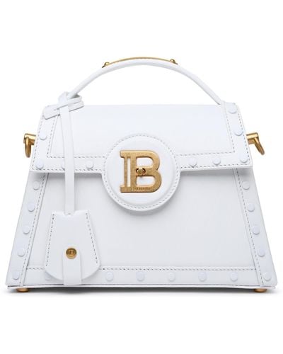 Balmain B-Buzz Dynasty Leather Bag - White