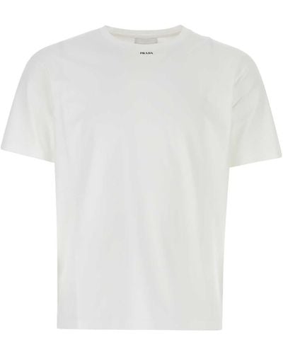 Prada Stretch Cotton T-Shirt - White
