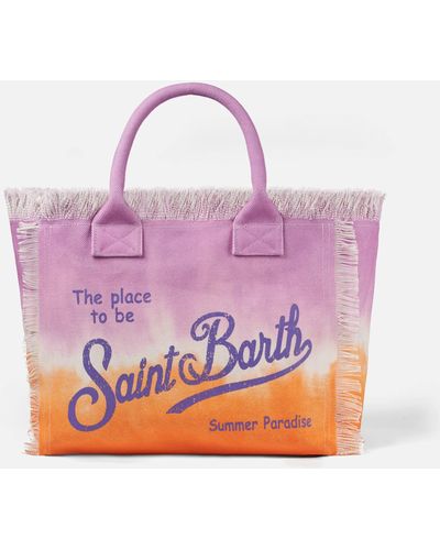 Mc2 Saint Barth Vanity Tie Dye Canvas Shoulder Bag - Pink