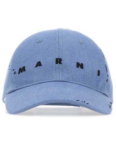 Marni Light Cotton Baseball Hat - Blue