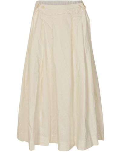 Casey Casey Elastic Waist Flare Skirt - White