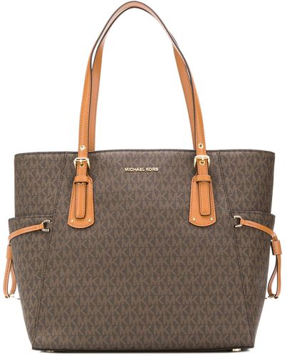Michael Kors Voyager Shopper With Logo - Brown