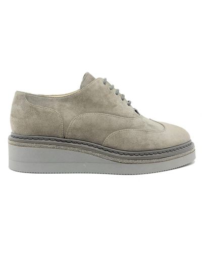 Fabiana Filippi Suede Lace-up Shoes - Gray