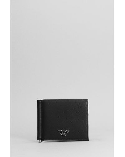 Emporio Armani Wallet In Black Polyamide - Gray