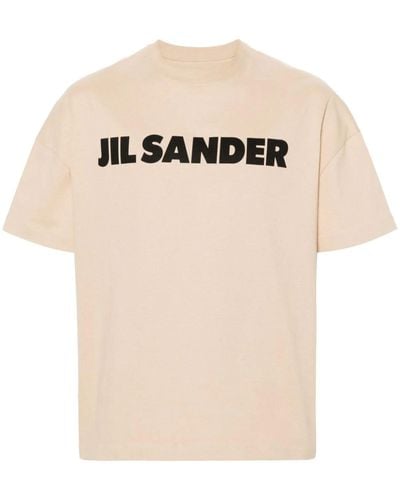 Jil Sander Beige Cotton T-shirt - Natural