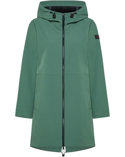 Peuterey Long Parka With Zip - Green