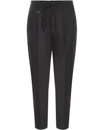 Paolo Pecora Trousers Made Of Fresh Wool - Black