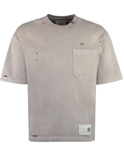 Maison Mihara Yasuhiro Cotton Crew-Neck T-Shirt - Gray