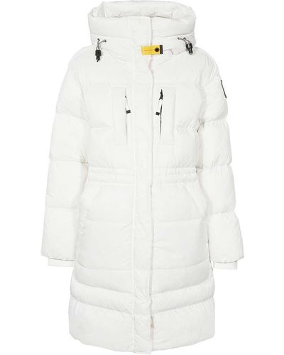 Parajumpers Eira Long Hooded Down Jacket - White