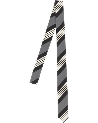 Thom Browne 4 Bar Tie - Gray