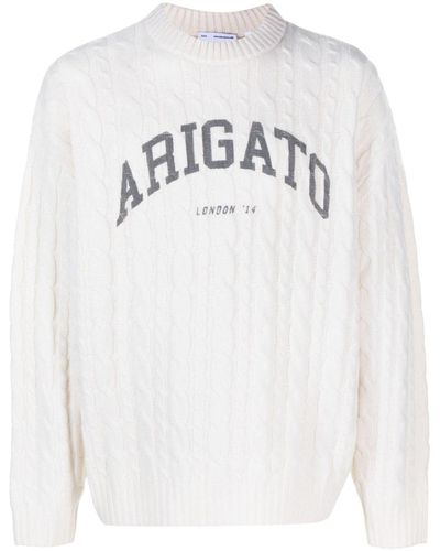 Axel Arigato Prime Cable-knit Wool-blend Jumper - White