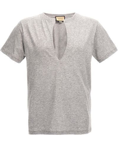 Gucci V-neck T-shirt - Gray