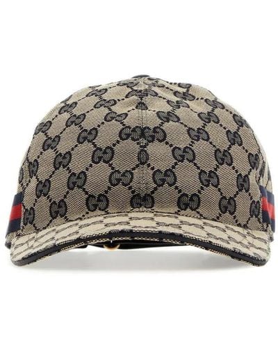 Gucci Gg Supreme Fabric Baseball Cap - Natural