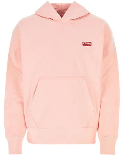 KENZO Light Stretch Cotton Oversize Sweatshirt Fleece - Pink