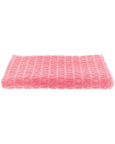 Versace Allover Polka Dot Capsule Bath Towel - Pink