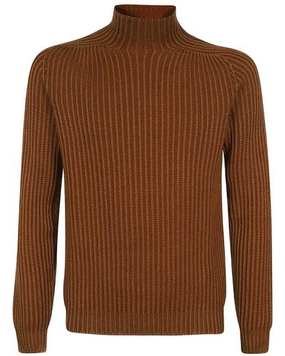 Dondup Wool Turtleneck Sweater - Brown