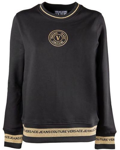 Versace V-emblem Gold Sweatshirt - Black