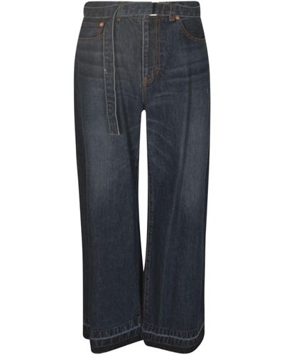 Sacai Straight Buttoned Jeans - Blue