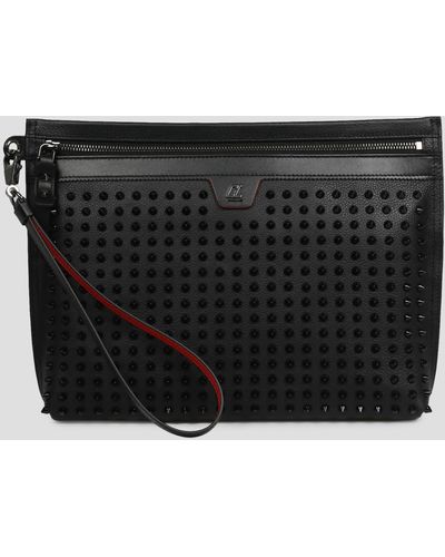 Citypouch Studded Leather Pouch in Black - Christian Louboutin