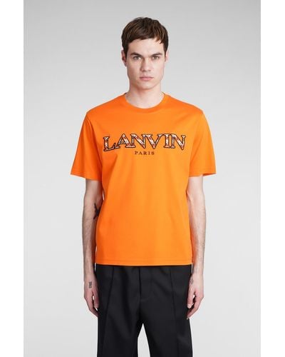 Lanvin T-shirt In Orange Cotton